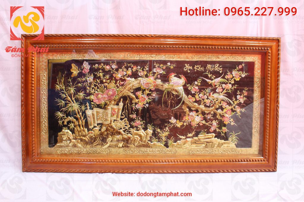 Tranh đồng VINH HOA PHÚ QUÝ KT 170x90cm