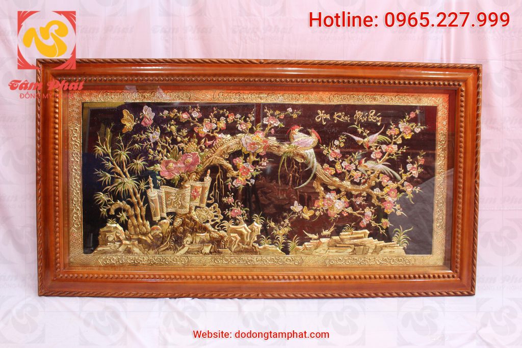 Tranh đồng VINH HOA PHÚ QUÝ KT 170x90cm