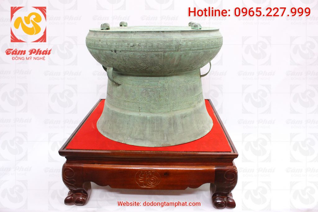 Trống đồng Hoàng Hạ đường kính 50cm giả cổ