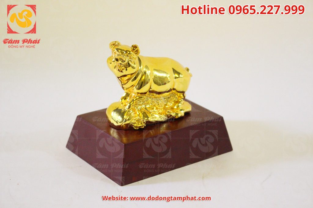 Tượng Lợn mạ vàng 24k-Tượng heo phong thủy