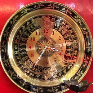 Đồng hồ mặt trống đồng bản đồ Việt Nam treo tường đẹp tinh xảo