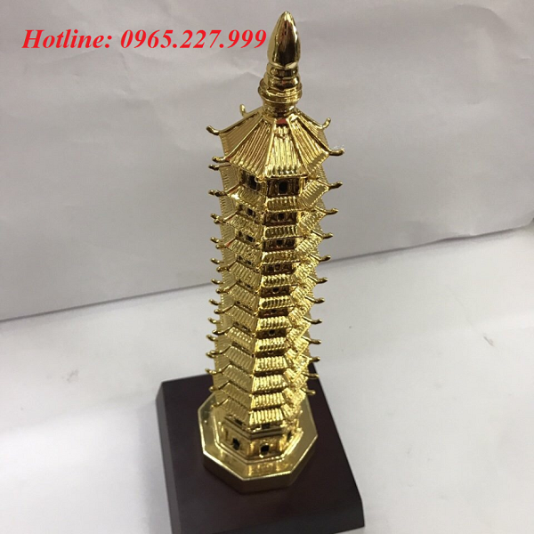 Tượng tháp Văn Xương 13 tầng bằng đồng mạ vàng 24k