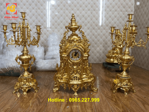 Đồng Hồ mặt Quỷ cao 61cm dát vàng 9999 độc đáo ấn tượng