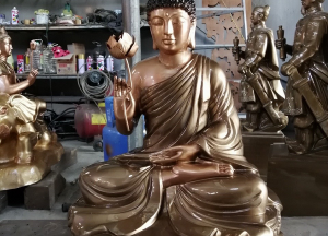 Tượng Phật giáo bằng đồng nguyên chất đúc theo kích  thước yêu cầu